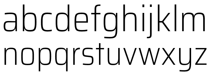 Saira SemiCondensed ExtraLight Font LOWERCASE