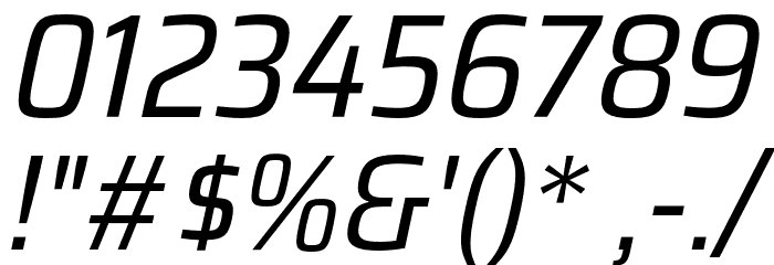 Saira SemiCondensed Italic Font OTHER CHARS