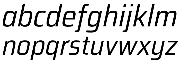 Saira SemiCondensed Italic Font LOWERCASE