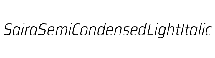 Saira SemiCondensed Light Italic  لخطوط تنزيل