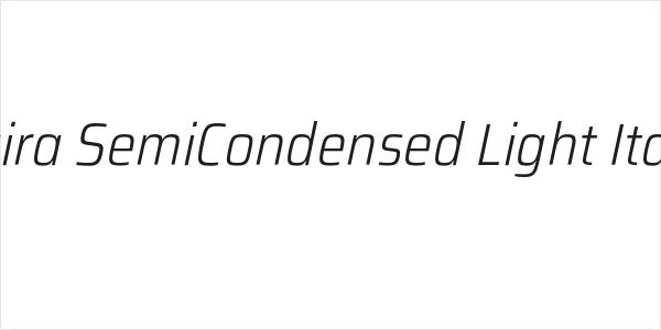 Saira SemiCondensed Light Italic Logo