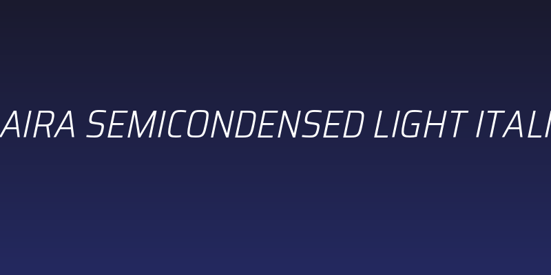 Saira SemiCondensed Light Italic Social Header