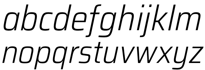 Saira SemiCondensed Light Italic Font LOWERCASE