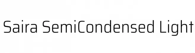 Saira SemiCondensed Light  تنزيل الخطوط