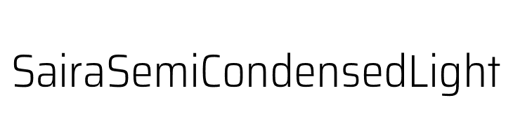 Saira SemiCondensed Light  免费字体下载