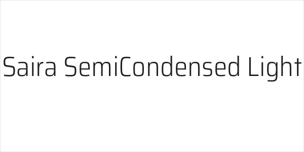 Saira SemiCondensed Light Logo