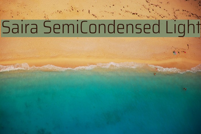 Saira SemiCondensed Light Font examples
