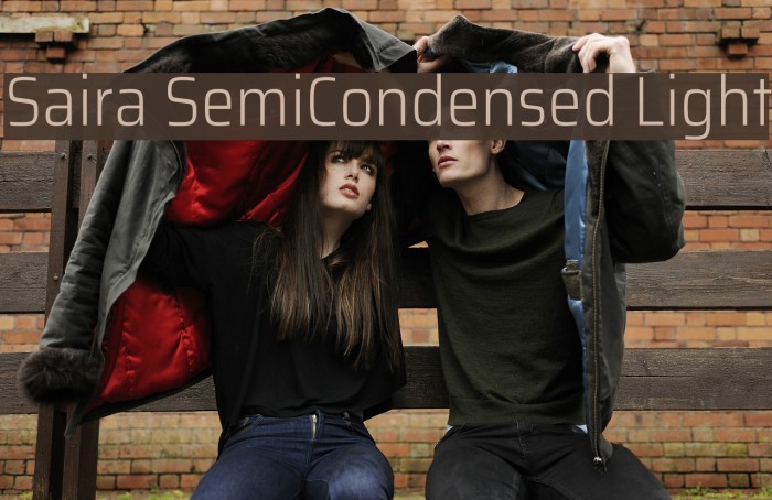 Saira SemiCondensed Light Font examples
