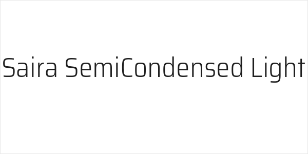 Saira SemiCondensed Light Logo