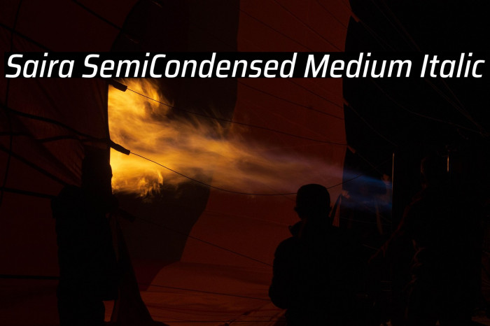 Saira SemiCondensed Medium Italic Example 2