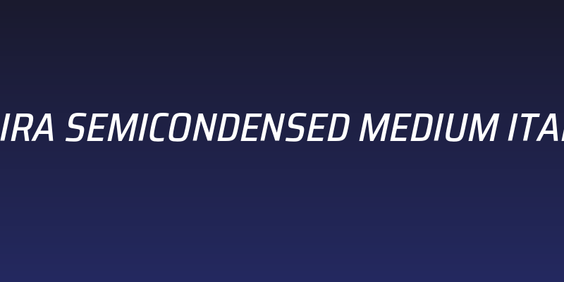 Saira SemiCondensed Medium Italic Social Header