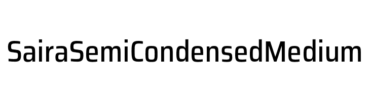Saira SemiCondensed Medium  नि: शुल्क फ़ॉन्ट्स डाउनलोड
