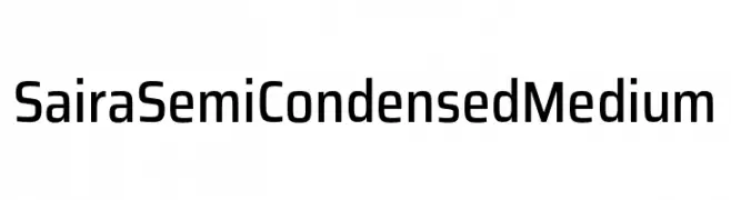 Saira SemiCondensed Medium  Frei Schriftart Herunterladen
