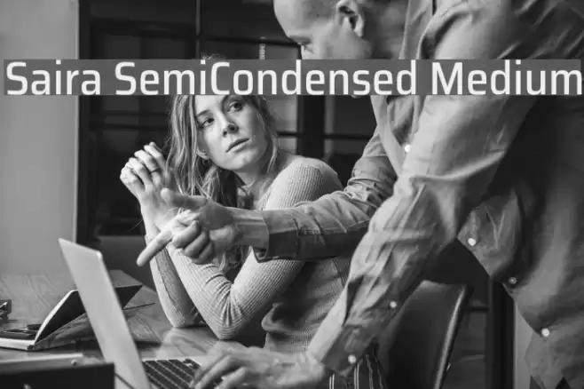 Saira SemiCondensed Medium Font examples