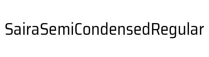 Saira SemiCondensed Regular  font caratteri gratis