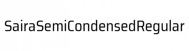 Saira SemiCondensed Regular  Frei Schriftart Herunterladen