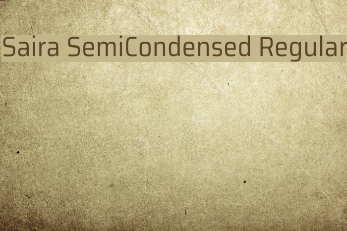 Saira SemiCondensed Regular Font examples