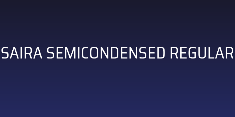 Saira SemiCondensed Regular Social Header