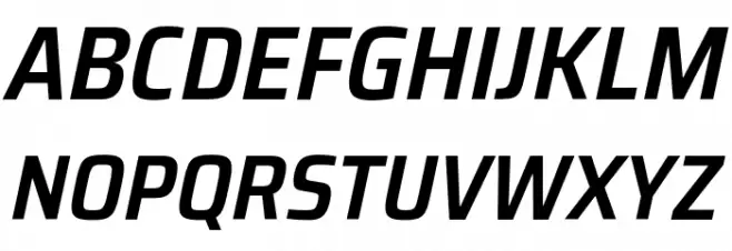 Saira SemiCondensed SemiBold Italic 字体 大写