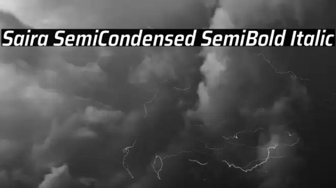 Saira SemiCondensed SemiBold Italic Font examples