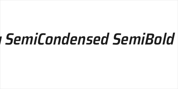 Saira SemiCondensed SemiBold Italic Logo