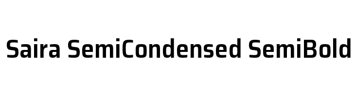 Saira SemiCondensed SemiBold Font