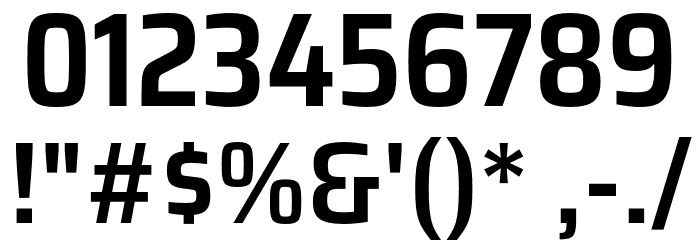 Saira SemiCondensed SemiBold Font OTHER CHARS
