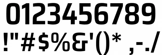 Saira SemiCondensed SemiBold Font OTHER CHARS