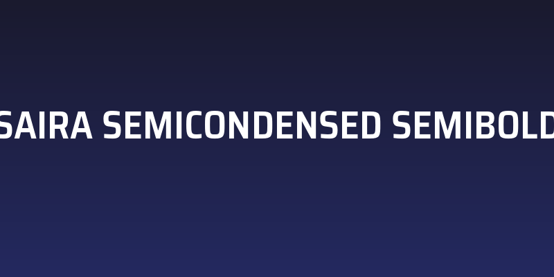 Saira SemiCondensed SemiBold Social Header