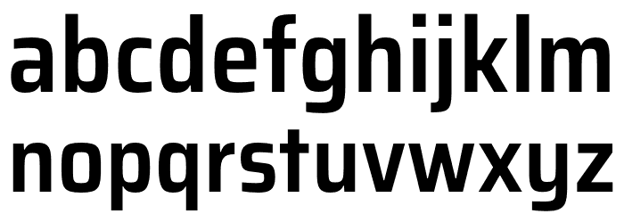 Saira SemiCondensed SemiBold Font LOWERCASE