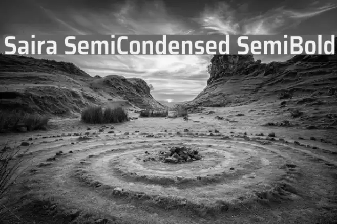Saira SemiCondensed SemiBold Font examples
