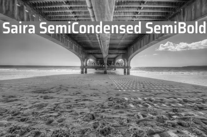 Saira SemiCondensed SemiBold Font examples
