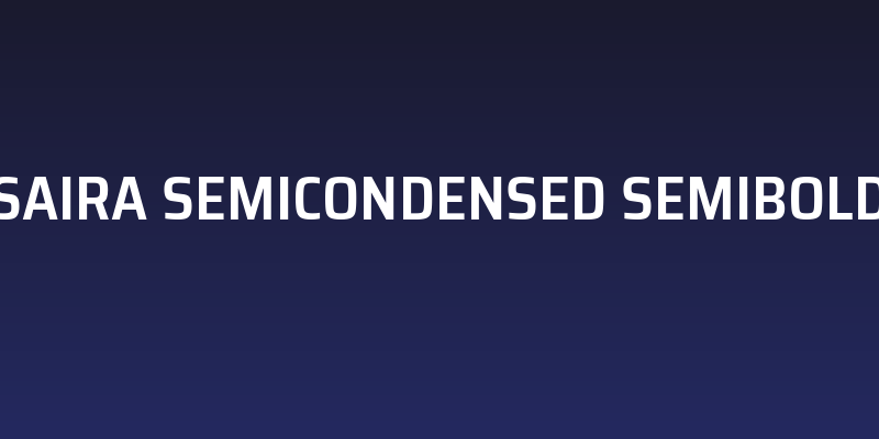 Saira SemiCondensed SemiBold Social Header