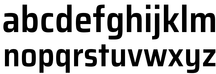 Saira SemiCondensed SemiBold Font LOWERCASE