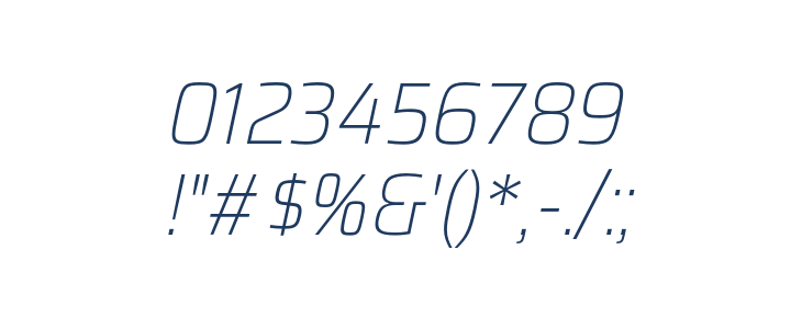 Saira SemiCondensed Thin Italic Other Characters