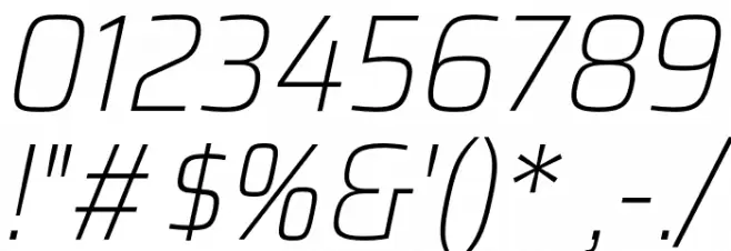 Saira SemiCondensed Thin Italic Font OTHER CHARS