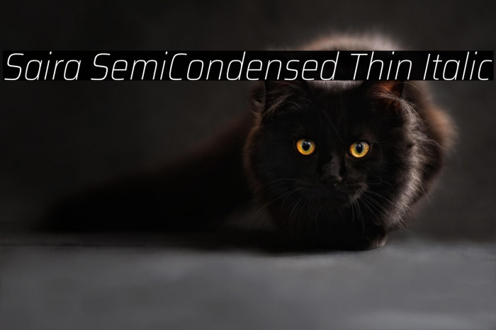 Saira SemiCondensed Thin Italic Example 3