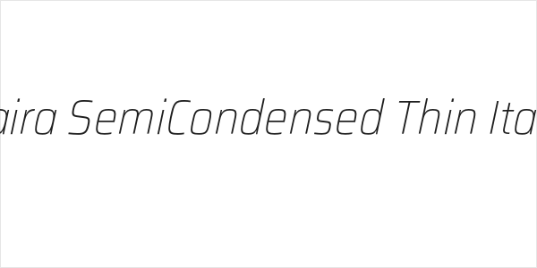Saira SemiCondensed Thin Italic Logo