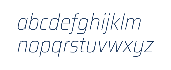 Saira SemiCondensed Thin Italic Lowercase