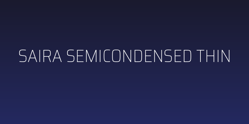 Saira SemiCondensed Thin Social Header