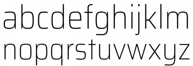 Saira SemiCondensed Thin Font LOWERCASE