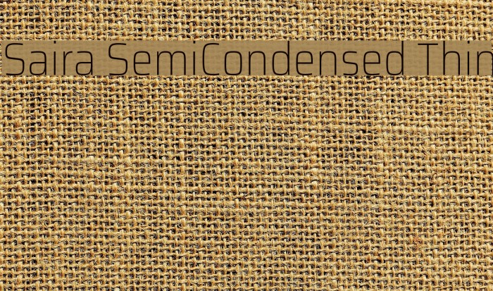 Saira SemiCondensed Thin Font examples