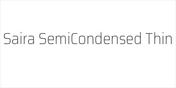 Saira SemiCondensed Thin Logo