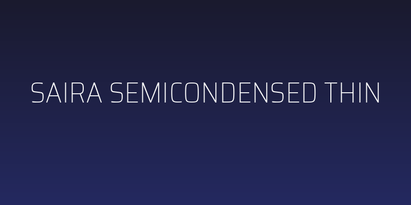 Saira SemiCondensed Thin Social Header