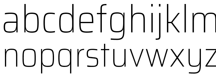 Saira SemiCondensed Thin Font LOWERCASE