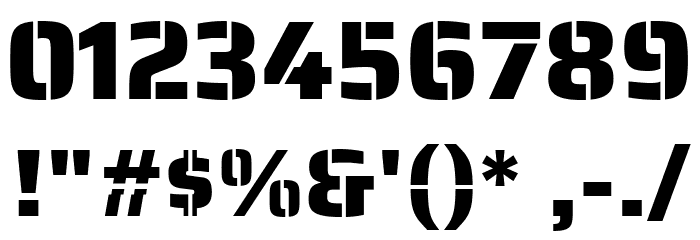 Saira Stencil One Regular Font OTHER CHARS