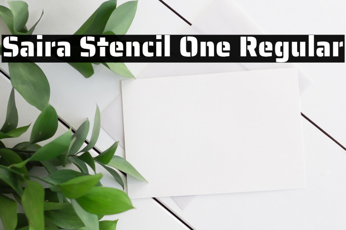 Saira Stencil One Regular Font examples