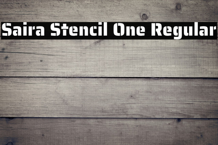 Saira Stencil One Regular Font examples