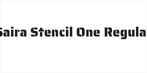 Saira Stencil One Regular Logo