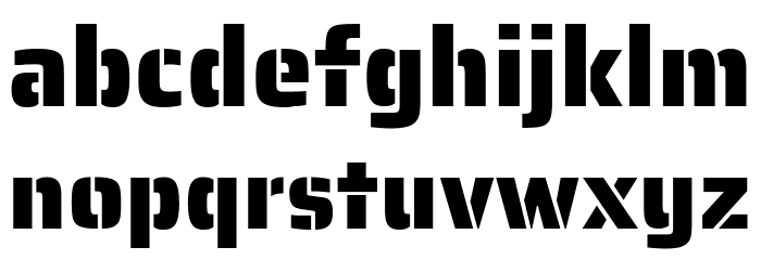 Saira Stencil One Regular Font LOWERCASE